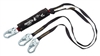 DBI/SALA D621340128 6' Protecta PRO Pack Hot Works Kevlar Web Single-Leg Shock-Absorbing Lanyard With Snap Hook At One End, Steel Rebar Hook At Other End