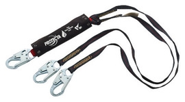 DBI/SALA D621340128 6' Protecta PRO Pack Hot Works Kevlar Web Single-Leg Shock-Absorbing Lanyard With Snap Hook At One End, Steel Rebar Hook At Other End
