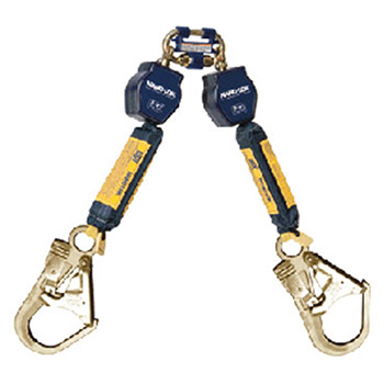 DBI/SALA 3101280 Nano-Lok Twin Leg Self Retracting Lifeline With Quick Connector Anchorage Connection And Two Steel