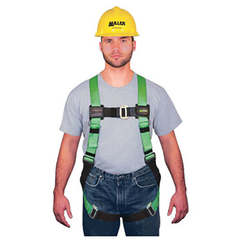 Miller By Honeywell DFP650TUGK Universal HP Non-Stretchable Full Body Style Harness With Back D-Ring, Friction Shoulder Strap Buckle, Mating Leg And Chest Strap Buckle, Sub-Pelvic Strap, Pull-Free Lanyard Ring And Belt Loop