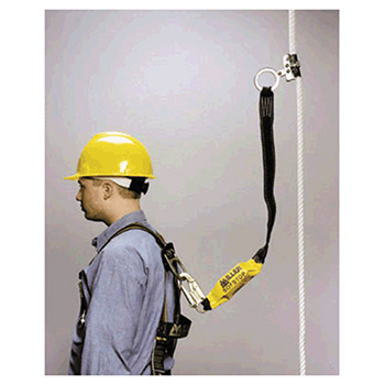 Miller 8175SLSZ73FY by Honeywell Stainless Steel Trailing Rope Grab With Attached 3' Lanyard And SofStop Shock Absorber With Locking Snap