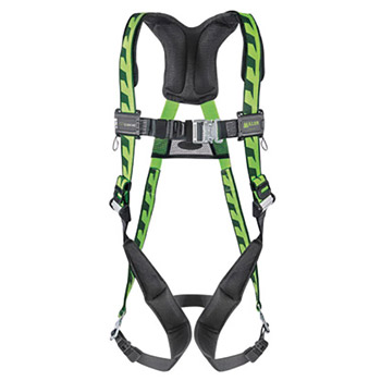 Miller By Honeywell DFPACQCUGN Universal DuraFlex AirCore Full Body Style Harness With Back D-Ring, Quick Connect Leg And Chest Strap Buckle And Sub-Pelvic Strap