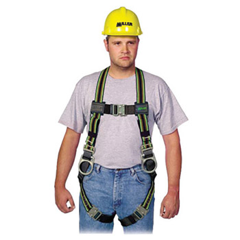 Miller By Honeywell DFPE650QC7UGN Universal DuraFlex Ultra Full Body Style Harness With Back And Side D-Ring, Friction Shoulder Strap Buckle, Quick Connect Leg And Chest Strap Buckle, Comfort-Touch Back D-Ring Pad And Belt Loop