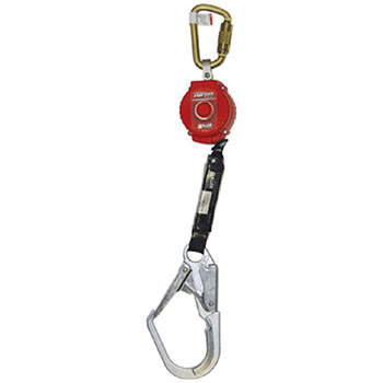 Miller MFL26FT by Honeywell TurboLite Personal Fall Limiter With Steel Twist-Lock Carabiner Unit Connector And Locking Rebar Hook