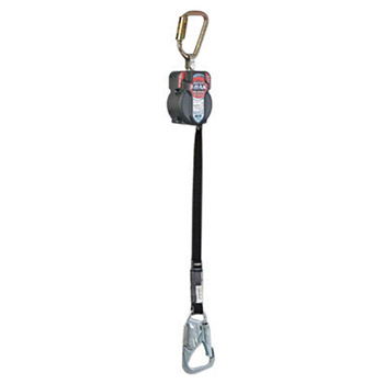 Miller By Honeywell DFPMFLT275FT 7 1/2' Turbo T-BAK 1" Polyester Vectran Web Tie-Back Personal Fall Limiter With 17D-1 Steel Twist-Lock Carabiner