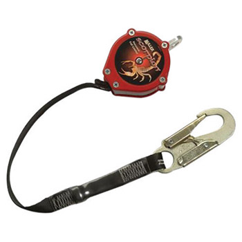 Miller By Honeywell DFPPFL29FT PFL-2/9FT 9' Scorpion Polyester Web Retractable Personal Fall Limiter With Locking Snap Hook End Connector And Steel Twist-Lock Carabiner Unit Connector