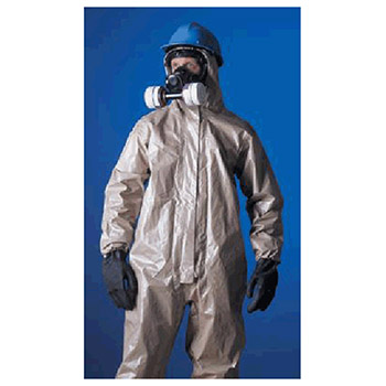 DuPont X-Large Tan Tychem CPF3 Chemical Protection Coverall Small With Taped Seams Storm Flap Over Front Zipper CL