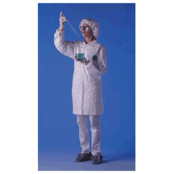 DuPont X-Large White 5.4 mil Tyvek Disposable Lab Coat With Snap Front Closure And Collar (30 Per Case)