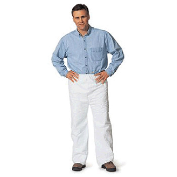 DuPont Large White 5.4 mil Tyvek Disposable Pants With Elastic Waist (50 Per Case)