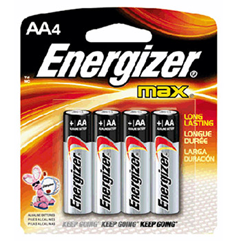 Energizer E91BP-4 MAX AA Alkaline Battery (4 Per Card)