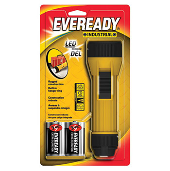 Energizer E33EVINL25S Yellow Industrial Economy Flashlight With LED