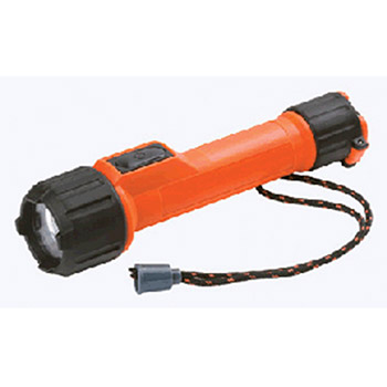 Energizer MS2AALED Orange LED Industrial Safety Flashlight With Lanyard (2 AA Batteries Included)