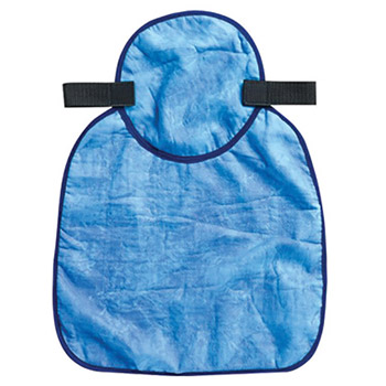 Ergodyne E5712596 Blue Chill-Its 6717CT Advanced PVA Evaporative Cooling Hard Hat Neck Shade With Hook And Loop Closure And Cooling Towel