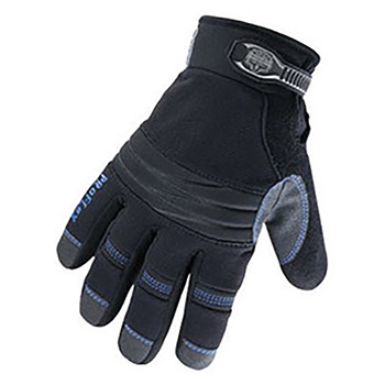 Ergodyne X-Large Black ProFlex 8180D 3M Thinsulate Lined Waterproof Cold Weather Gloves With Nylon Spandex Cuff, Spandex Back, OutDry, PVC Reinforced Palm And Fingers, Foam Knuckle Pad And Terry Thumb Brow Wipe