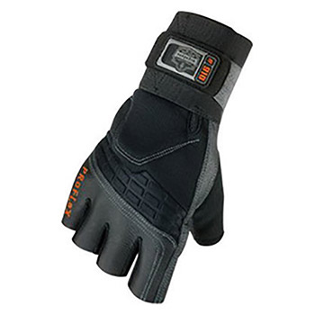 Ergodyne Black ProFlex 910 Half Finger Spandex E5717422 Small