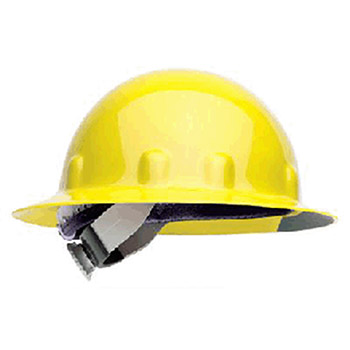 Fibre-Metal E1RW02A000 by Honeywell Yellow SUPEREIGHT Class E G or C Type I Thermoplastic Hard Hat With Full Brim And 3-R Ratchet