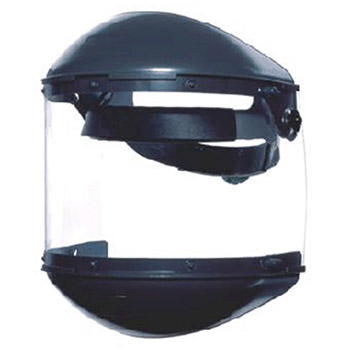 Fibre-Metal FM400DCCL by Honeywell Model F-400 Noryl Dual Crown Ratchet Headgear With Clear Propionate Faceshield Built-In 4" Deep C