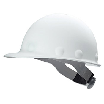 Fibre-Metal P2ARW01 by Honeywell White Roughneck P2A Series Class C And G ANSI Type 1 Fiberglass Hard hat With Ratchet Suspension