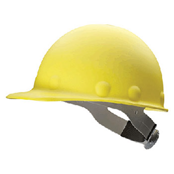 Fibre-Metal P2ARW02 by Honeywell Yellow Roughneck P2A Series Class C And G ANSI Type 1 Fiberglass Hard hat With Ratchet Suspension