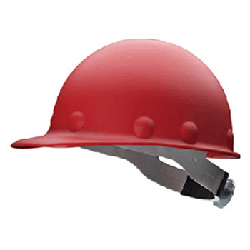 Fibre-Metal P2ARW15 by Honeywell Red Roughneck P2A Series Class C And G ANSI Type 1 Fiberglass Hard hat With Ratchet Suspension