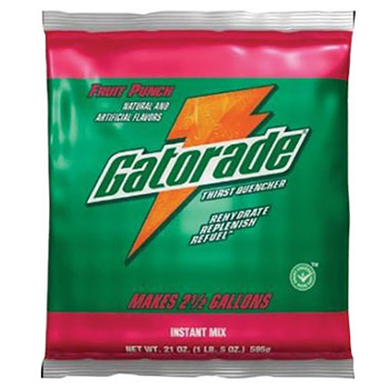 Gatorade GAT03808 8.5 Ounce Instant Powder Concentrate Packet Fruit Punch Electrolyte Drink - Yields 1 Gallon