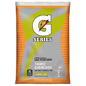 Gatorade GAT03967 51 Ounce Instant Powder Concentrate Packet Lemon Lime Electrolyte Drink - Yields 6 Gallons