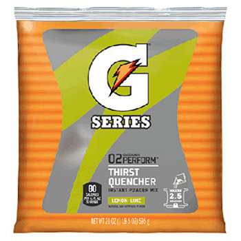 Gatorade GAT03969 21 Ounce Instant Powder Concentrate Packet Lemon Lime Electrolyte Drink - Yields 2.5 Gallons
