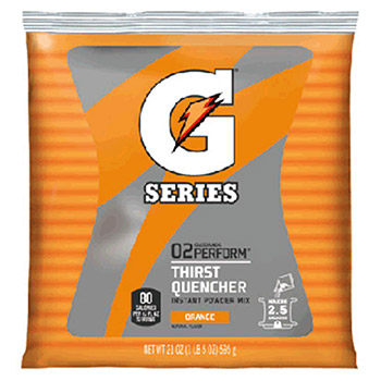 Gatorade GAT03970 21 Ounce Instant Powder Concentrate Packet Orange Electrolyte Drink - Yields 2.5 Gallons