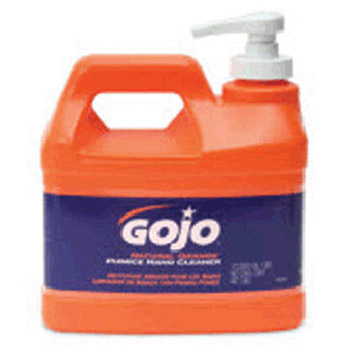 GOJO 0958-04 1/2 Gallon Pump Bottle Natural Orange Hand Cleaner With Pumice Scrubing Particles