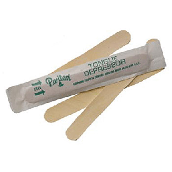Hardwood Products 25-705 Co 6" X 11/16" Puritan Individually Wrapped Sterile Adult Tongue Depressor (100 Per Box)
