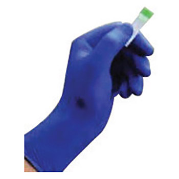 High Five Small Cobalt Blue 9 1-2" Cobalt Ultra 3 mil Nitrile Ambidextrous Non-Sterile Exam or Medical Grade Powder-Free Disposable Gloves With Textured Finger Tip Finish And Beaded Cuff