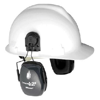 Howard Leight 1011992 by Honeywell Leightning L2H Dark Gray Metal Helmet Mount Noise Blocking Earmuffs