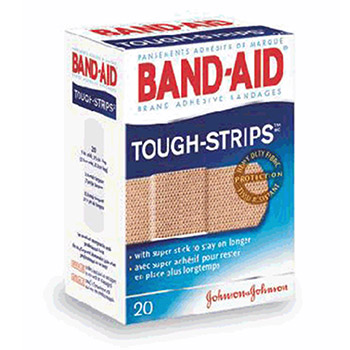 Johnson & Johnson 1" X 3 1/4" Band-Aid Tough-Strips Strip Adhesive Bandage (20 Per Box)