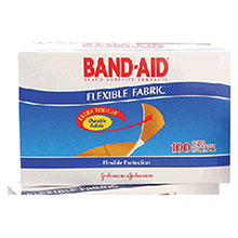 Johnson & Johnson 3 4in X 3in Band Aid Flexible Fabric Strip 4434