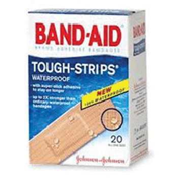 Johnson & Johnson 1" X 3 1/4" Band-Aid Tough-Strips Waterproof Adhesive Bandage (20 Per Box)