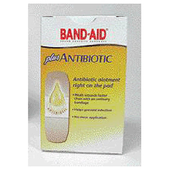 Johnson & Johnson Assorted Sizes Band-Aid Plus Antibiotic Strip Adhesive Bandage (20 Per Box)