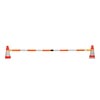 JBC JB2RCB10OW 6' - 10' Orange And White Plastic Reflective Retractable Cone Bar With Engineer Grade Reflective Tape