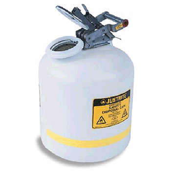 Justrite Manufacturing 5 Gallon Translucent White Liquid Disposal 12754
