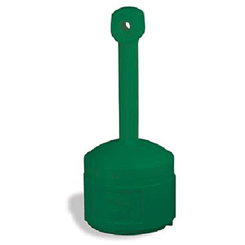 Justrite 26800G 16 1/2" X 38 1/2" Forest Green Smokers Cease-Fire Cigarette Butt Receptacle
