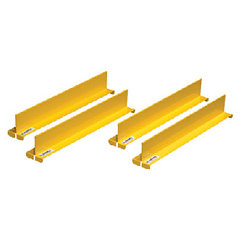 Justrite 29985 2" X 2 1/32" X 14 11/64" Yellow Steel Shelf Dividers