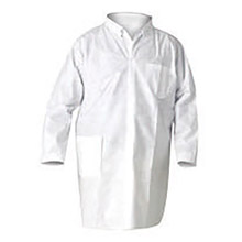 Kimberly-Clark Professional K4510039 X-Large White KLEENGUARD A20 MICROFORCE SMS Fabric Disposable Breathable Particle Protection Lab Coat With Snap Front Closure