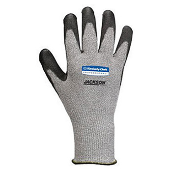 Kimberly-Clark Professional* Size 9 Salt And Pepper And Black Jackson Safety G60 Level 5 Medium Weight Cut Resistant Gloves With Knit Wrist, Dyneema Fiber Lining And Polyurethane Coating