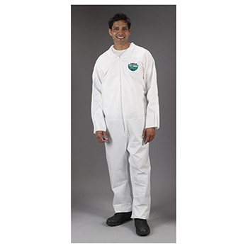 Lakeland CTL412 MicroMAX Tyvek Breathable Microporous Coverall White with Zipper Closure and Open Wrists and Ankles 25 Per Case