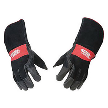 Lincoln Electric Large Black Grain Cowhide Foam MIG Stick Welders Gloves With 5" Cuff And Kevlar Stitching
