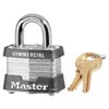 Master Lock M193INKBLK Black 1 9/16" W Laminated Steel Lockout Pin Tumbler Padlock With 9/32" X 3/4" Shackle And Key Number Ink Stamped On Bottom Of Lock 