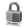 Master Lock M193INKWHT White 1 9/16" W Laminated Steel Lockout Pin Tumbler Padlock With 9/32" X 3/4" Shackle And Key Number Ink Stamped On Bottom Of Lock 