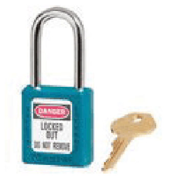 Master Lock 410TEAL Teal #410 1 3/4" High Body Safety Lockout Padlock With 1 1/2" Shackle - Keyed Differently