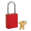 Master Lock M196835RED Red 1 9/16" X 1 15/16" High-Visibility Aluminum Safety Lockout Padlock With 1 1/16" Shackle 