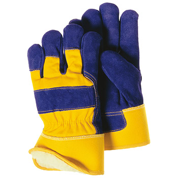 Majestic 1600 Work Glove Blue Yellow Lined Gloves - Dozen