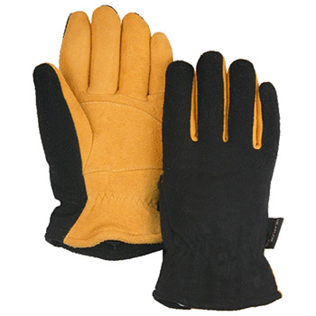 Majestic Drivers Gloves Deer Gold Black Lined 1664